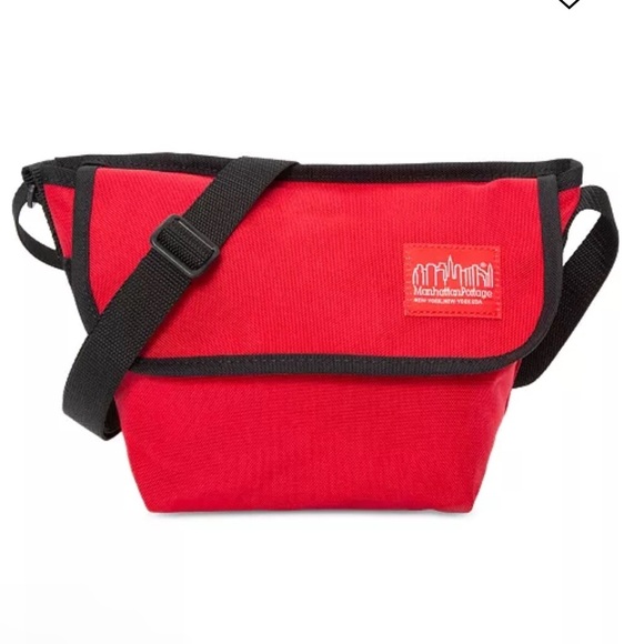 Manhattan Portage NY Messenger Bag - RED $39 New NWT - Picture 2 of 7